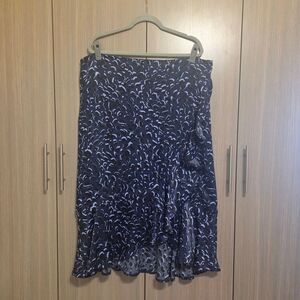 Eloquii Navy Asymmetrical Skirt